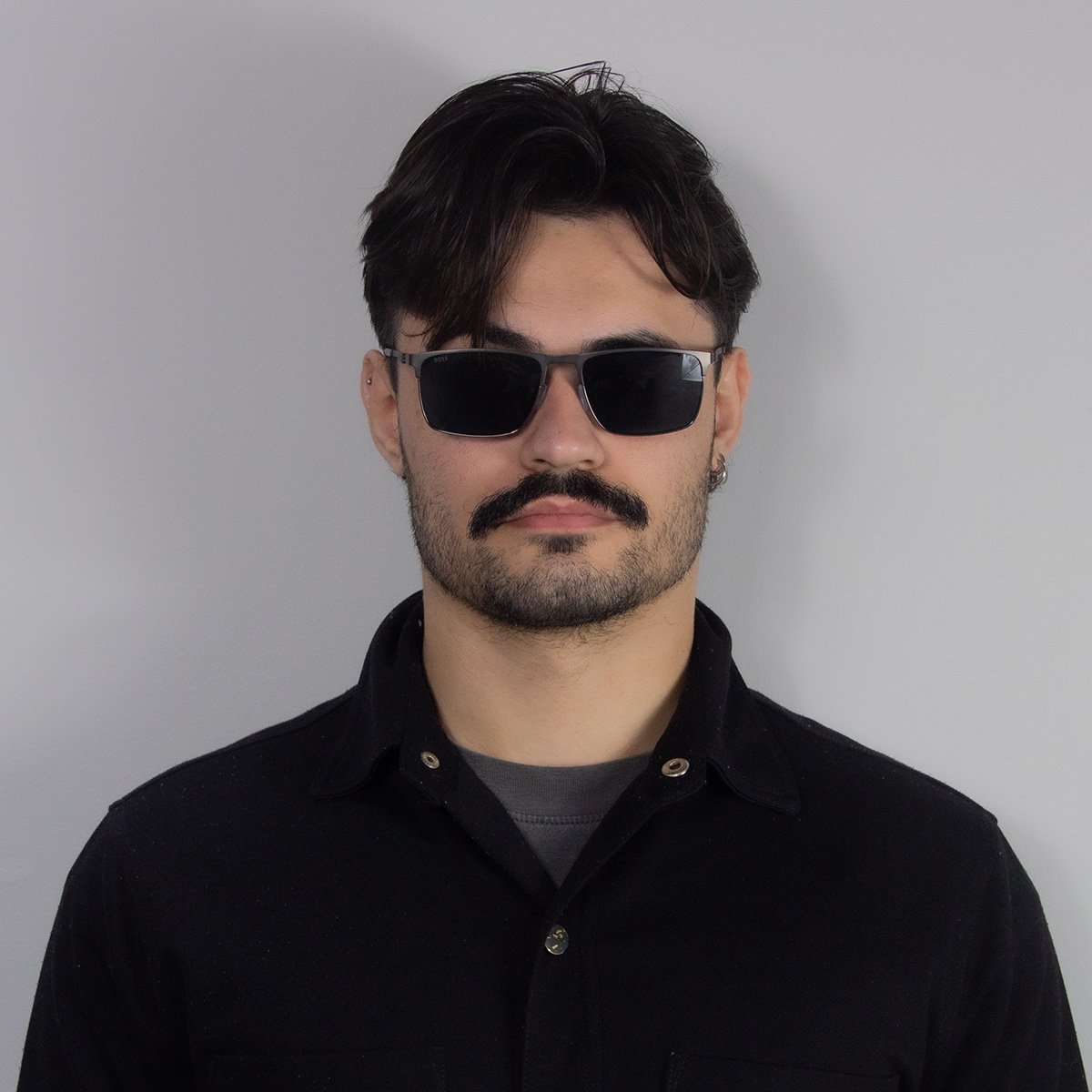 Oculos Solar Boss 1837/g/s R80 57 Grafite Fosco Lente Azul Grafite/Azul 6