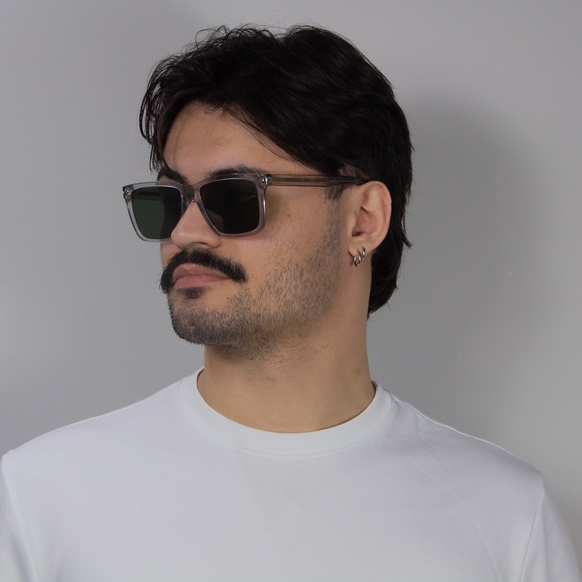 Oculos Solar Boss 1598/s Kb7 55 Fume Translucido Lente Verde Cinza/Fumê 4