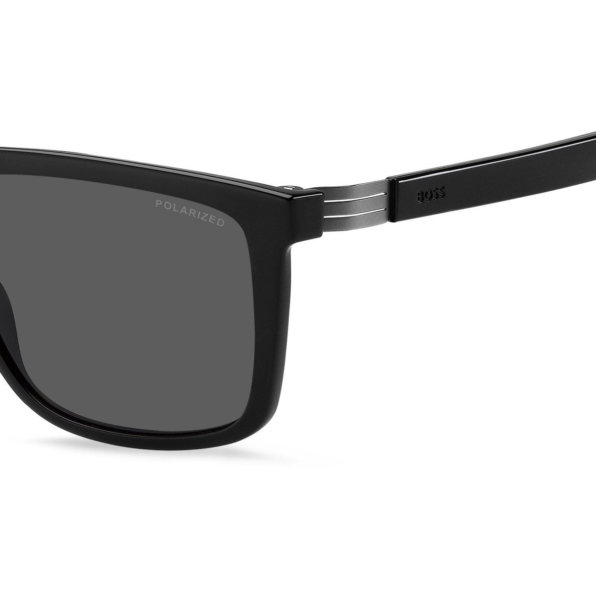 Oculos Solar Boss 1699/s 807 56 Preto Brilho Lente Cinza Polarizada Preto 3