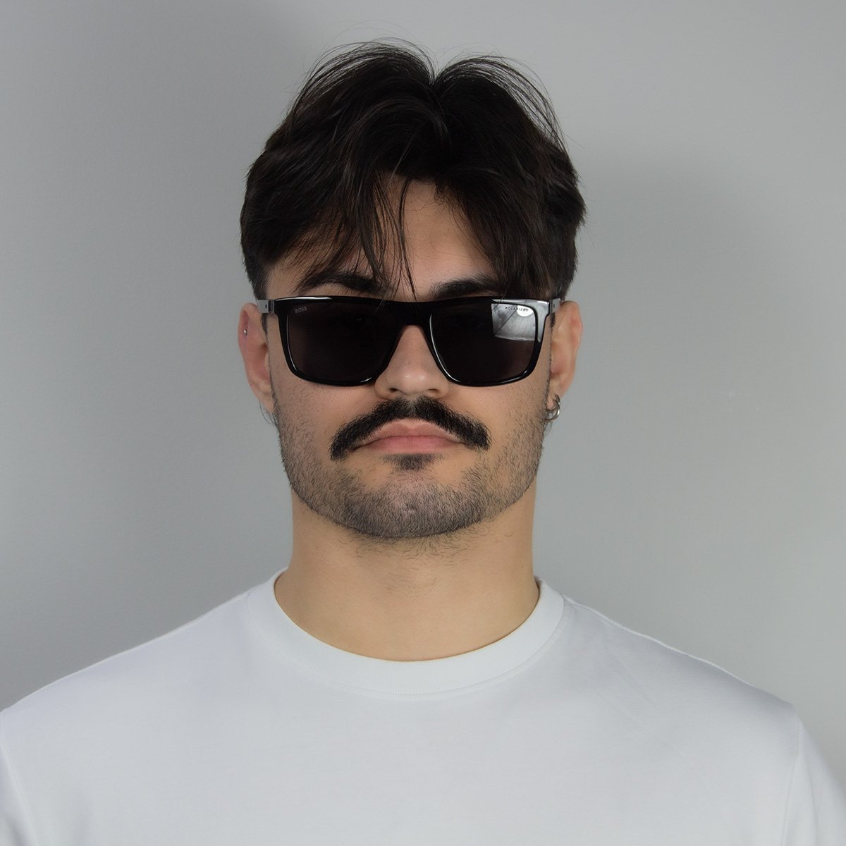 Oculos Solar Boss 1699/s 807 56 Preto Brilho Lente Cinza Polarizada Preto 5