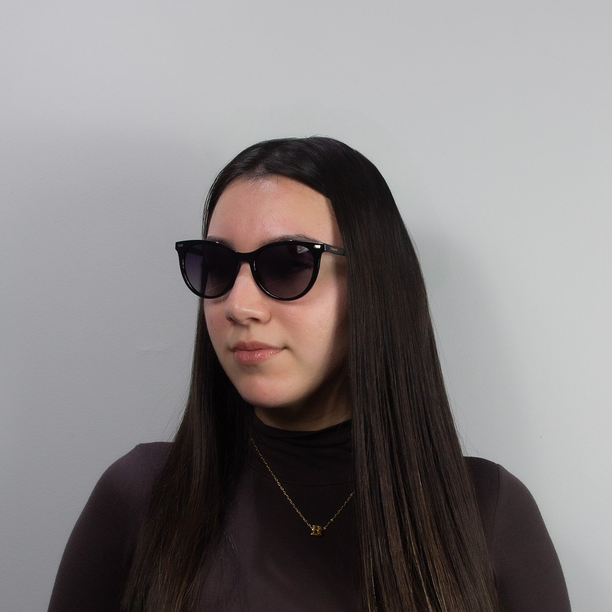 Oculos Solar Polaroid Pld4107/s 807 52 Preto Brilho Lente Cinza Degrade Polarizada Preto 6