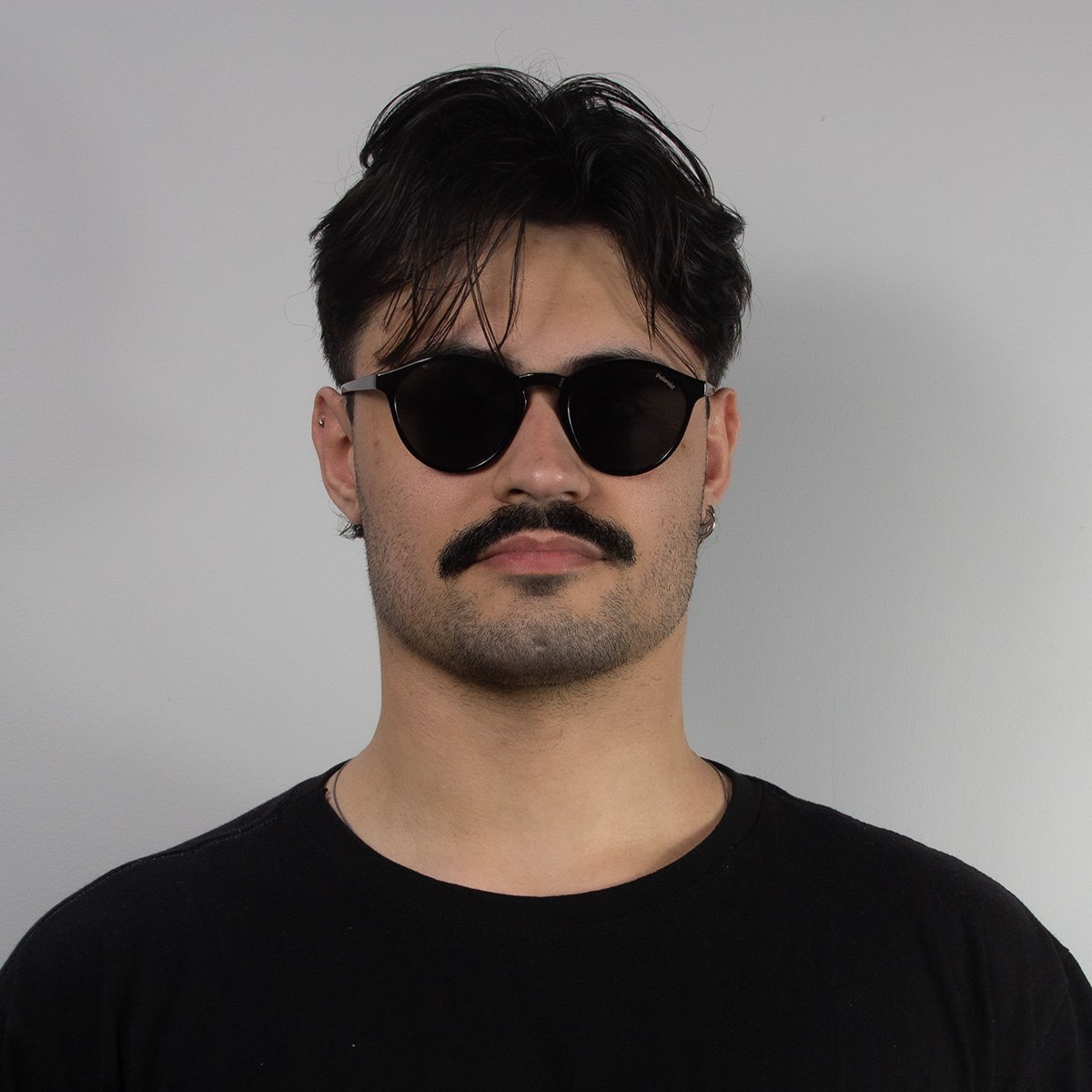 Oculos Solar Polaroid Pld4153/s 807 50 Preto Brilho Lente Cinza Polarizada Preto 5