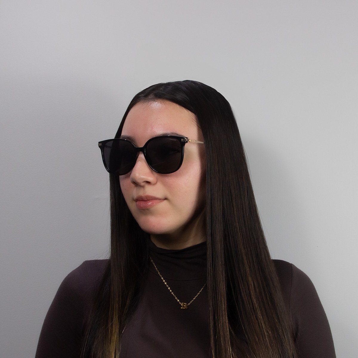 Oculos Solar Polaroid Pld4170/g/s/x 2f7 56 Preto Brilho Lente Cinza Polarizada Preto/Branco 6