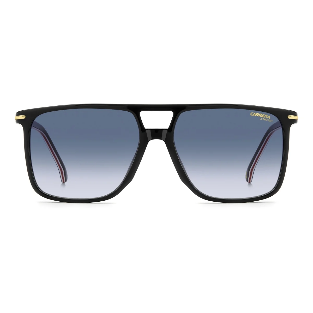 Oculos Solar Carrera 366/s Oit 59 Preto Brilho Lente Azul Degrade Preto 2