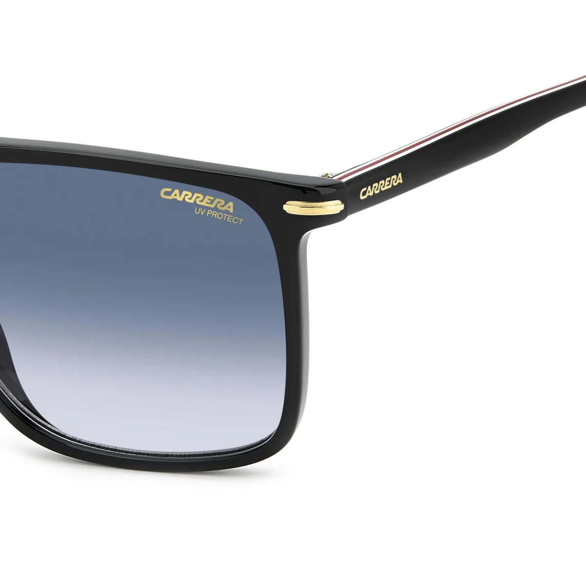 Oculos Solar Carrera 366/s Oit 59 Preto Brilho Lente Azul Degrade Preto 4