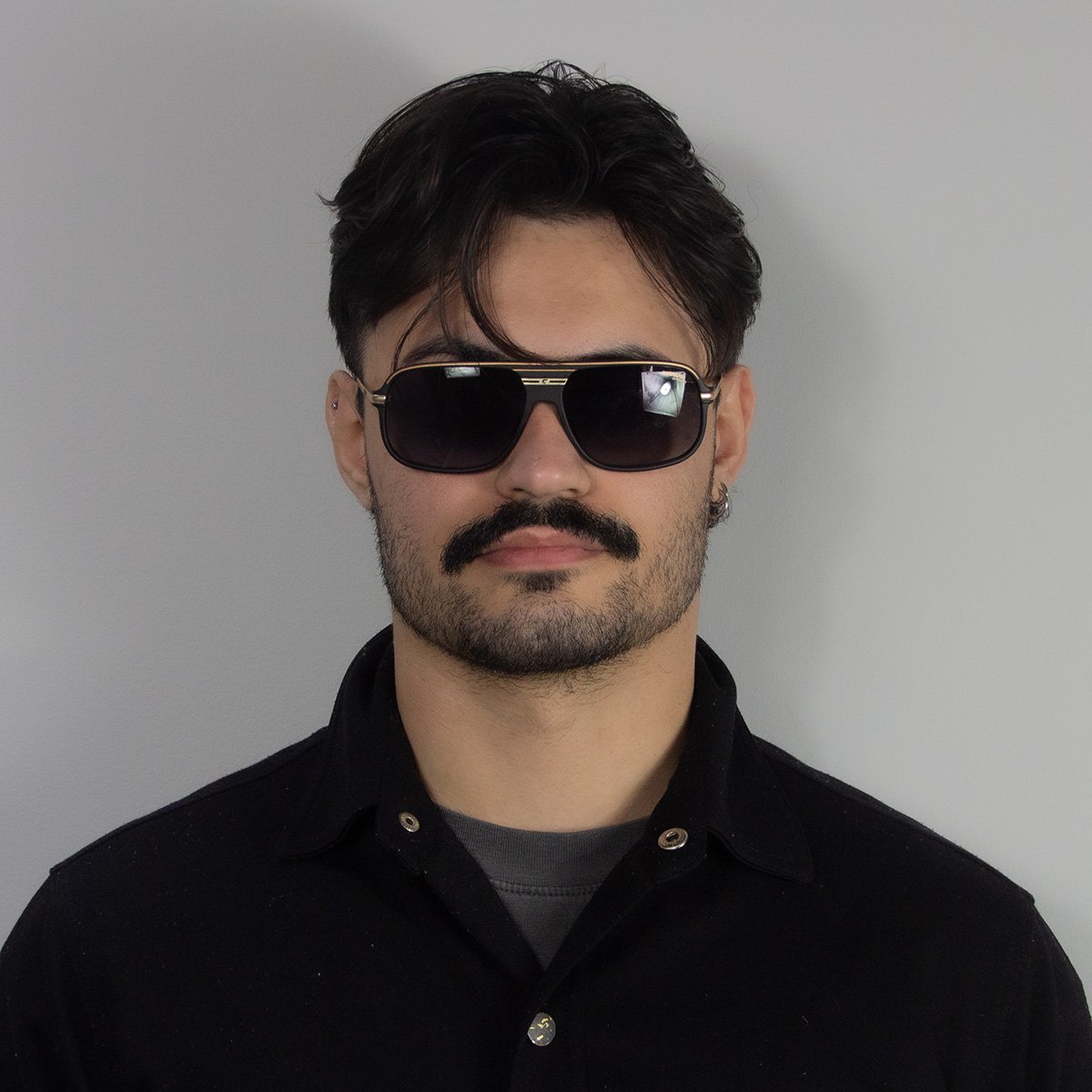 Oculos Solar Carrera C Sport 10/s I46 62 Preto Fosco Lente Cinza Degrade Preto 5