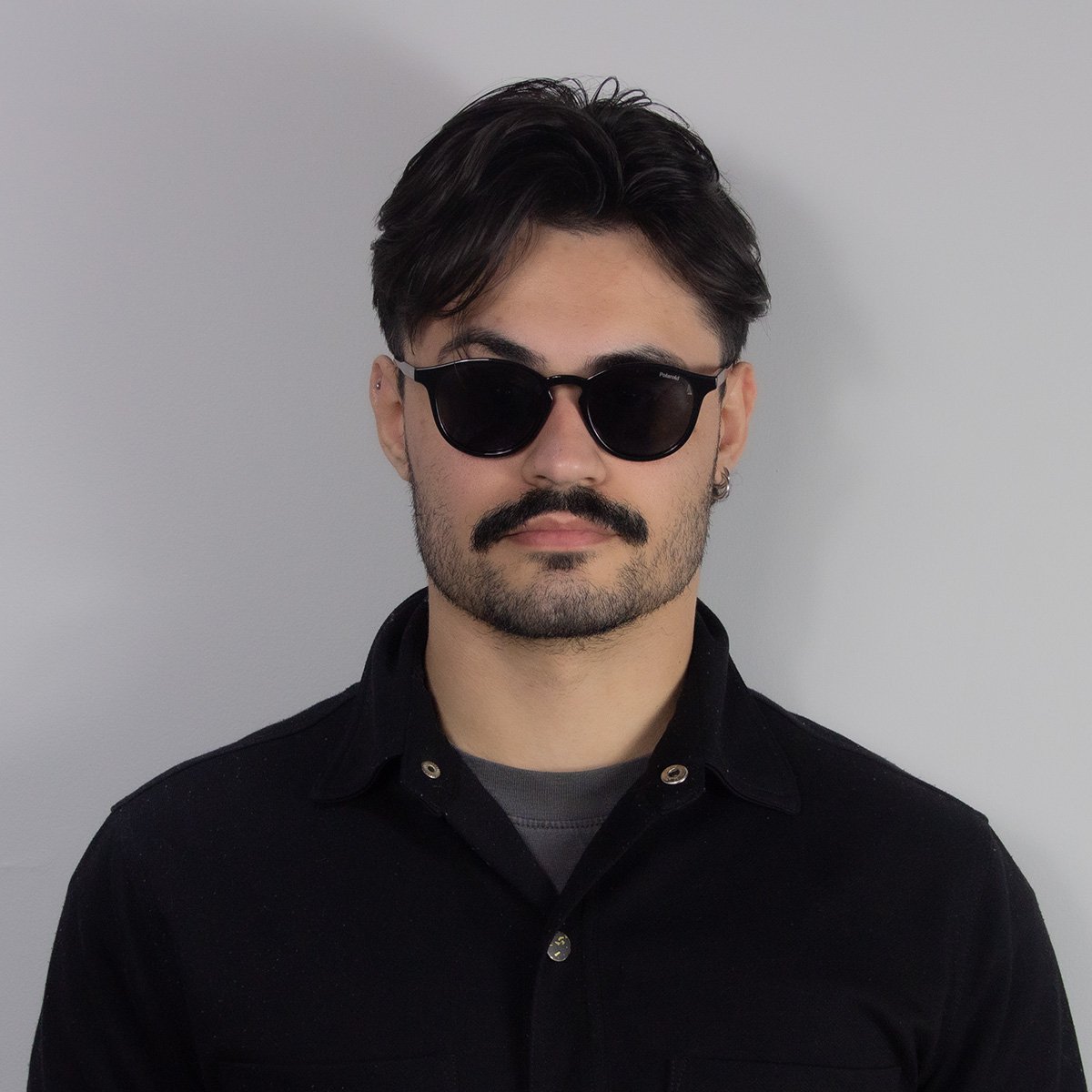 Oculos Solar Polaroid Pld4191/s 807 51 Preto Brilho Lente Cinza Polarizada Preto 6