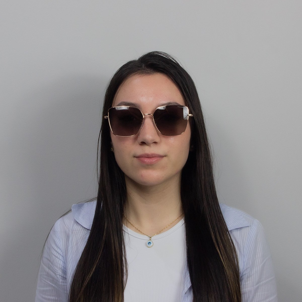 Oculos Solar Polaroid Pld4193/g/s/x Ddv 59 Dourado Brilho Lente Marrom Degrade Polarizada Dourado 5