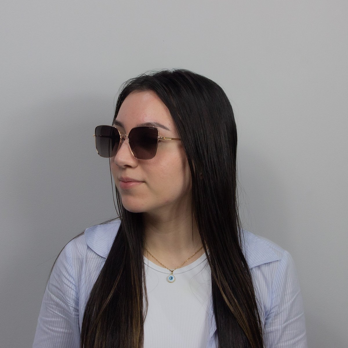 Oculos Solar Polaroid Pld4193/g/s/x Ddv 59 Dourado Brilho Lente Marrom Degrade Polarizada Dourado 6