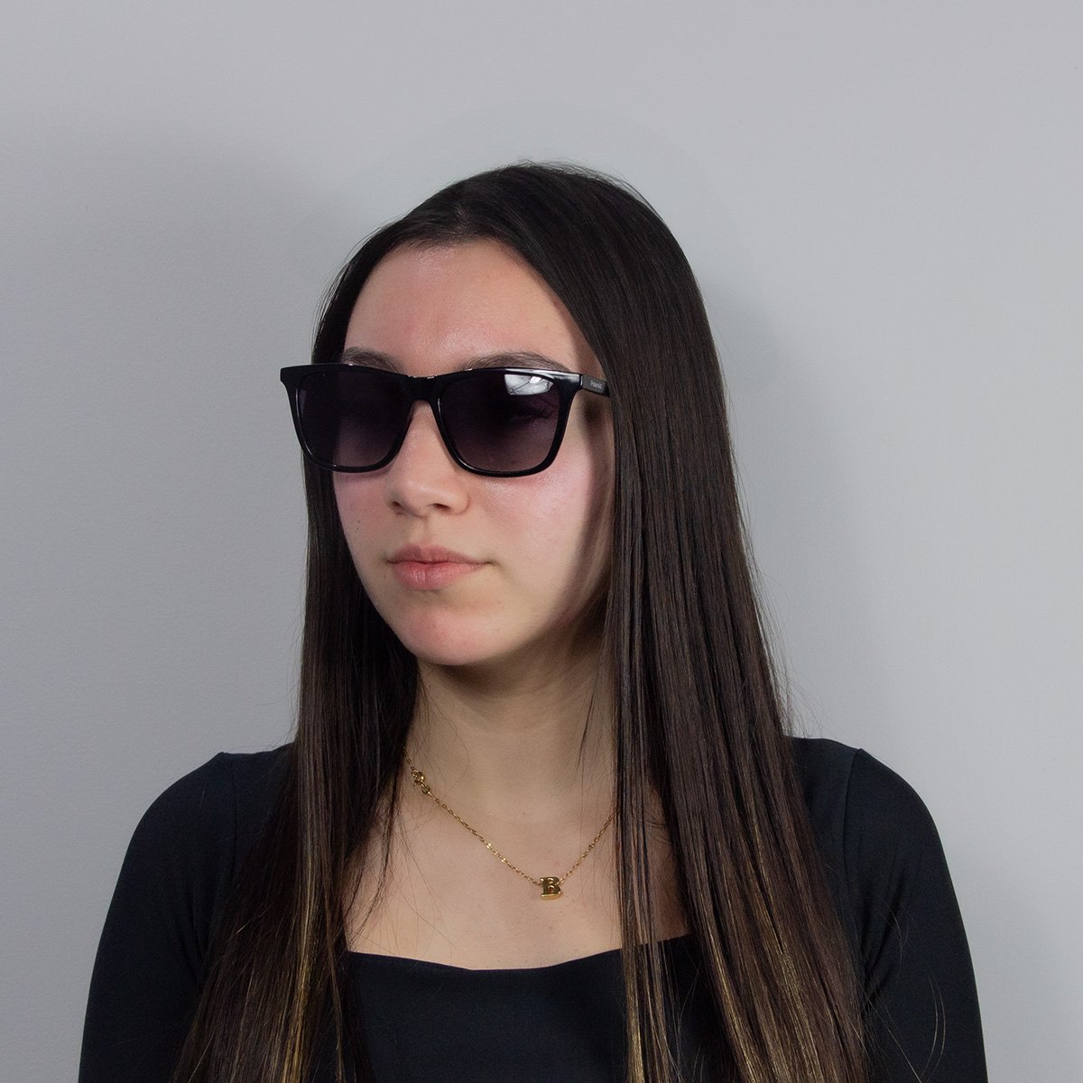 Oculos Solar Polaroid Pld4190/s 807 56 Preto Brilho Lente Cinza Degrade Polarizada Preto 6