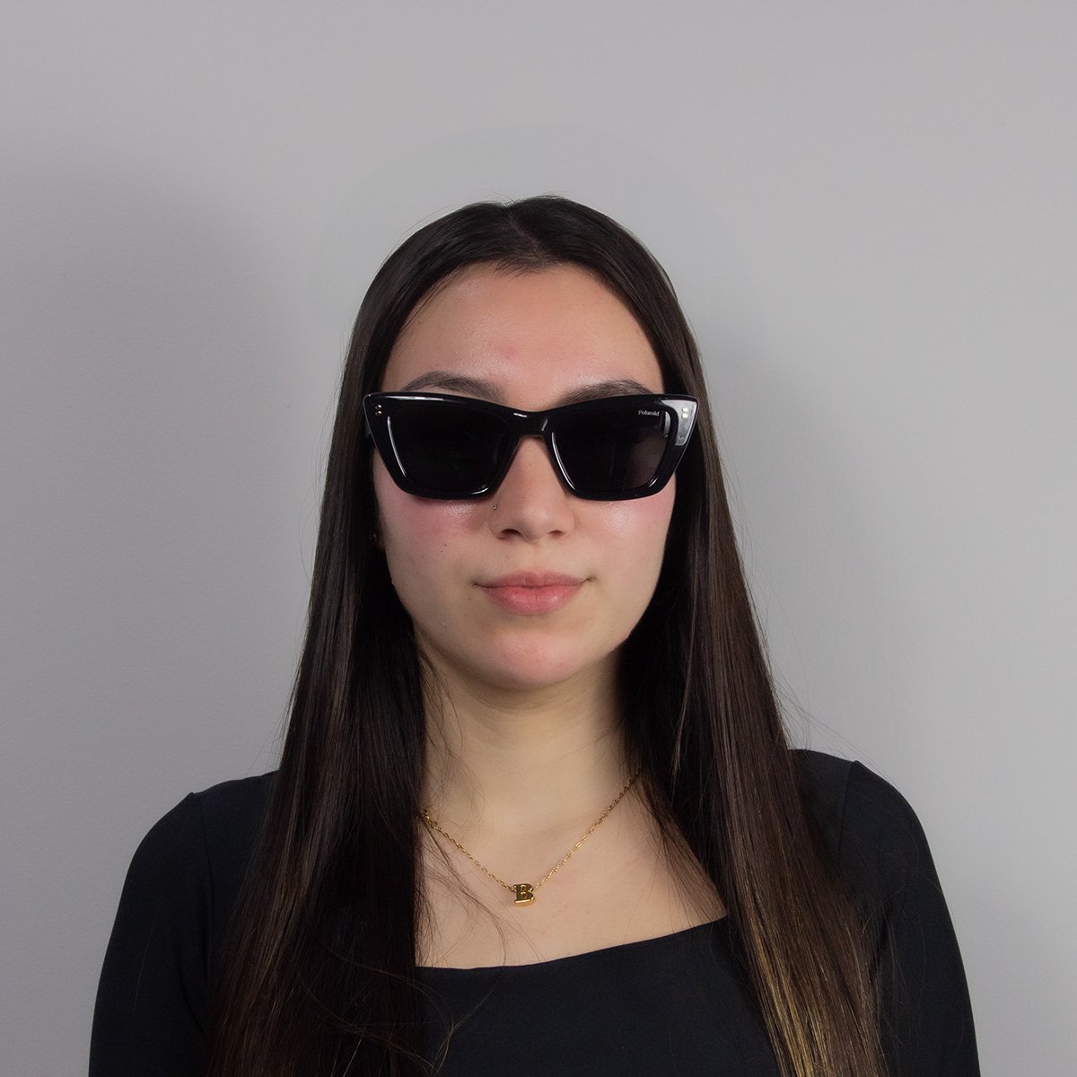 Oculos Solar Polaroid Pld6242/s/x 807 54 Preto Brilho Lente Cinza Polarizada Preto 5