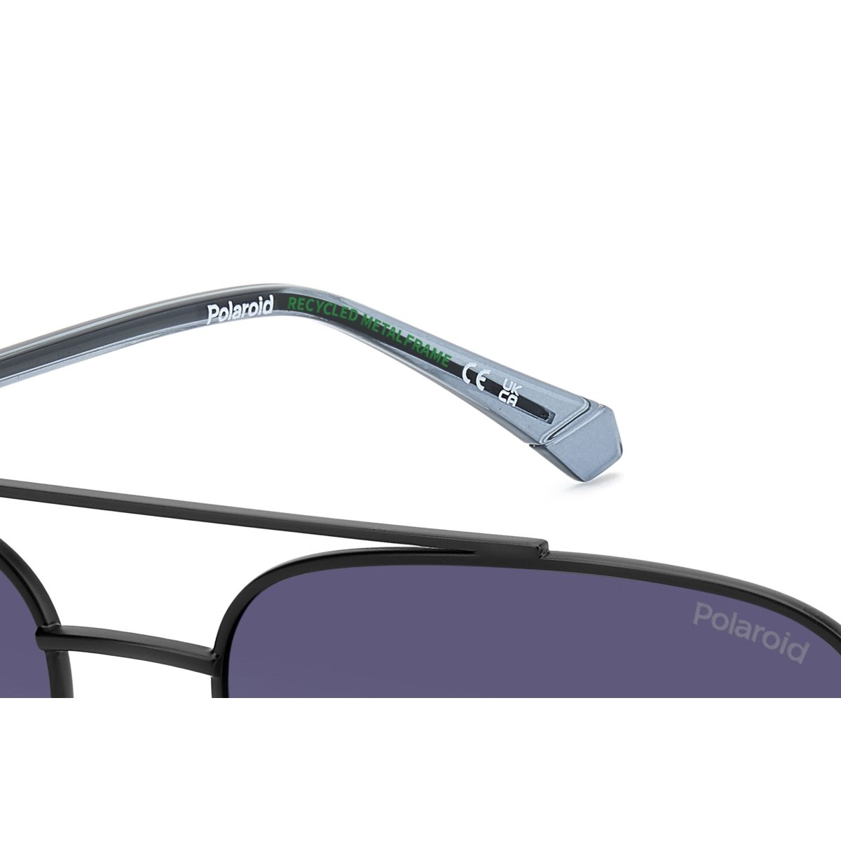 Oculos Solar Polaroid Pld4192/g/s/x 003 59 Preto Fosco Lente Cinza Degrade Polarizada Preto/Azul 4