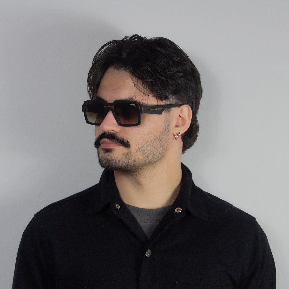 Oculos Solar Carrera Victory C15/s 003 55 Preto Fosco Lente Marrom Degrade Preto 5