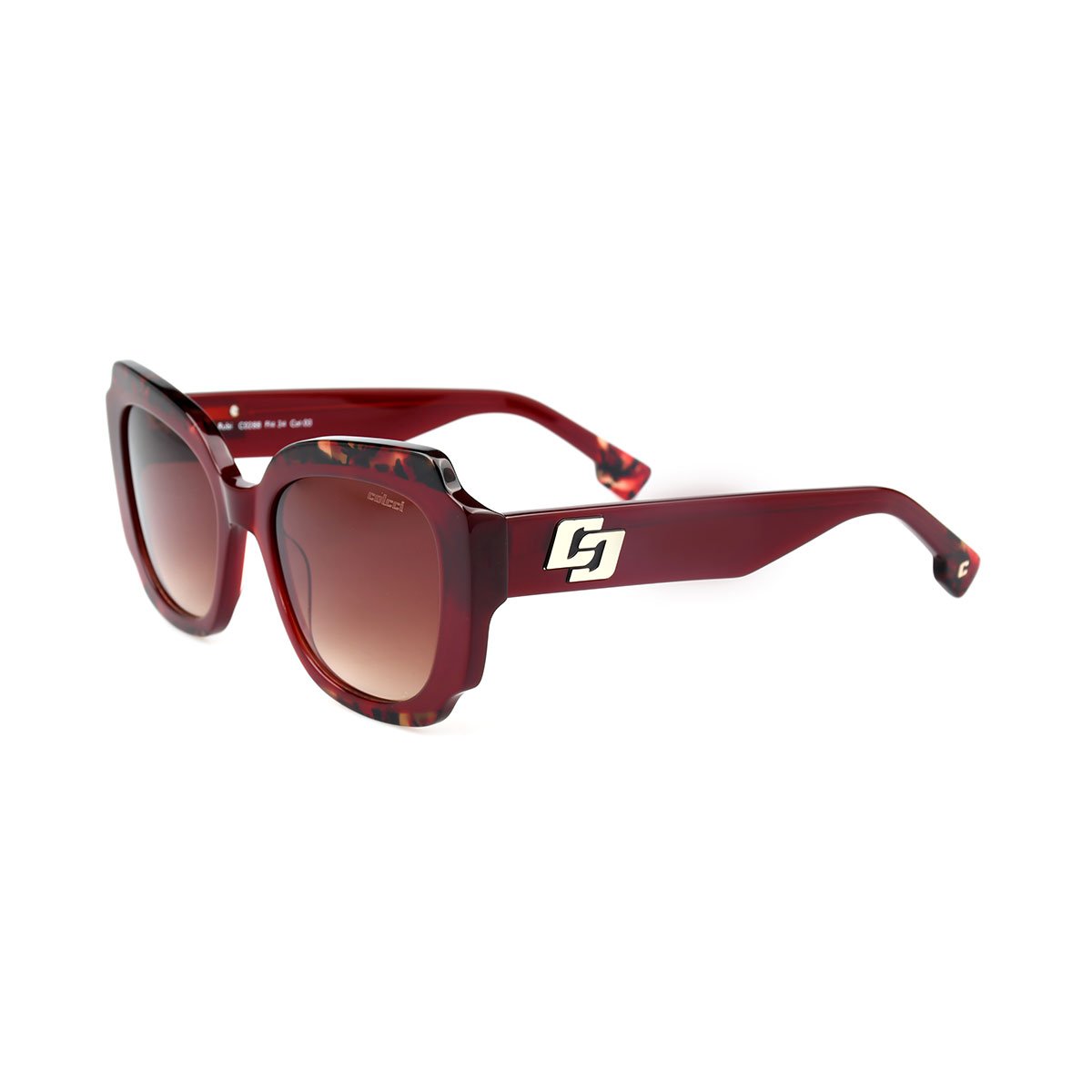 Oculos Solar Colcci Rubi C0288fi434 Vermelho Brilho Lente Marrom Degrade cat1 Vermelho 1