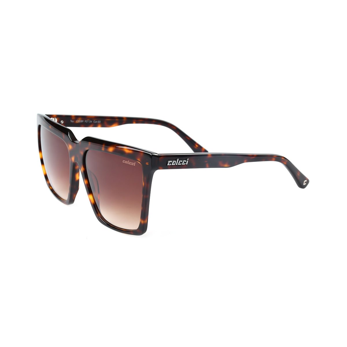 Oculos Solar Colcci Tay C0289f2134 Marrom Brilho Demi Lente Marrom Degrade cat1