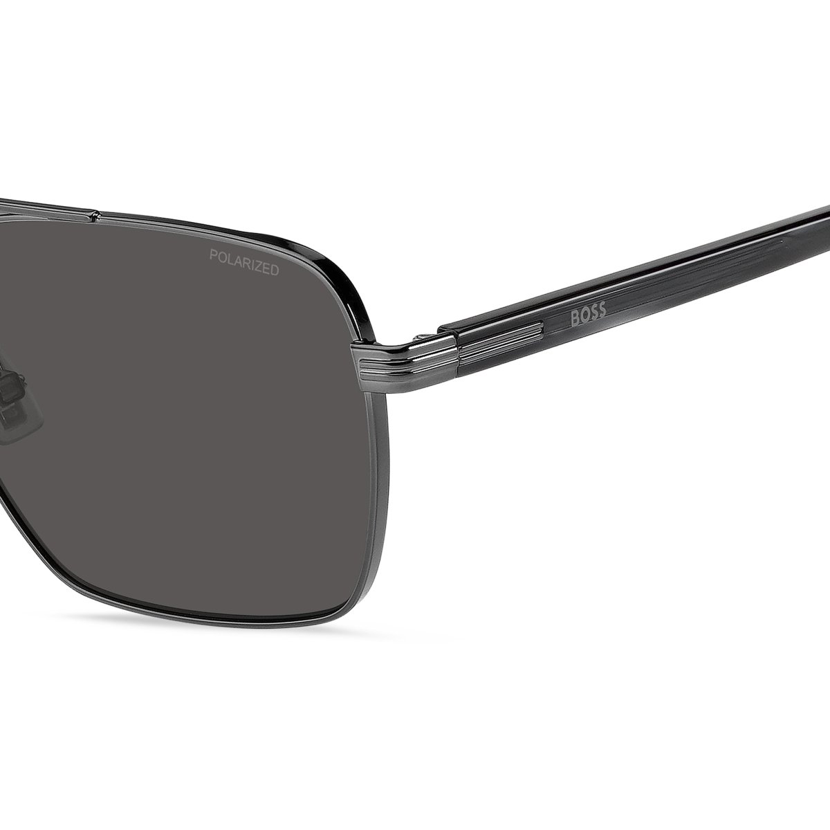 Oculos Solar Boss 1846/g/s V81 58 Grafite Brilho Lente Cinza Polarizada Grafite 3