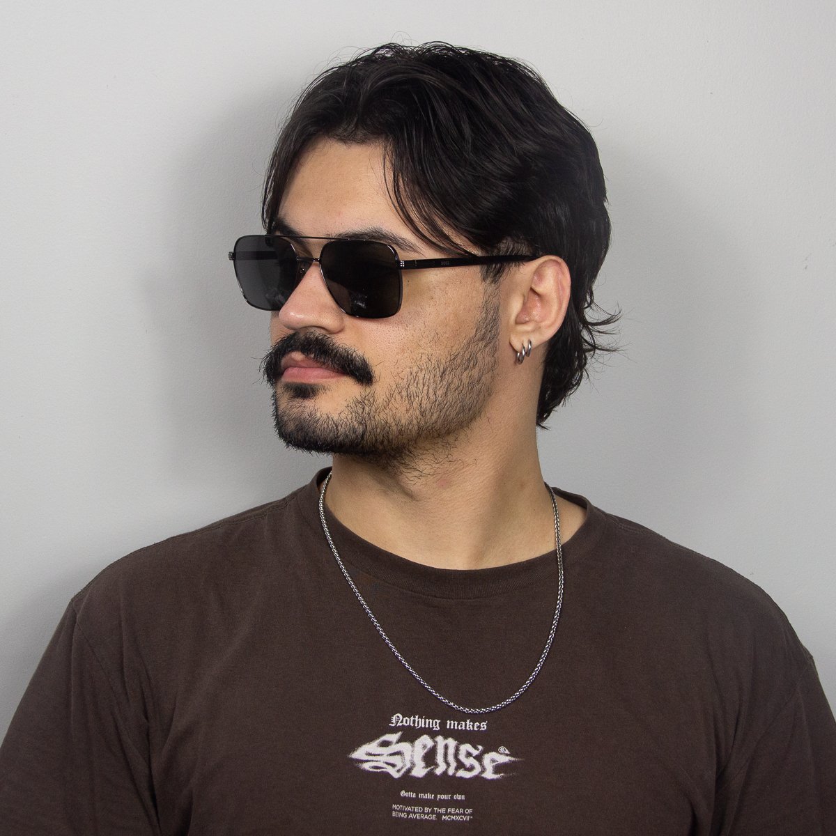 Oculos Solar Boss 1846/g/s V81 58 Grafite Brilho Lente Cinza Polarizada Grafite 5