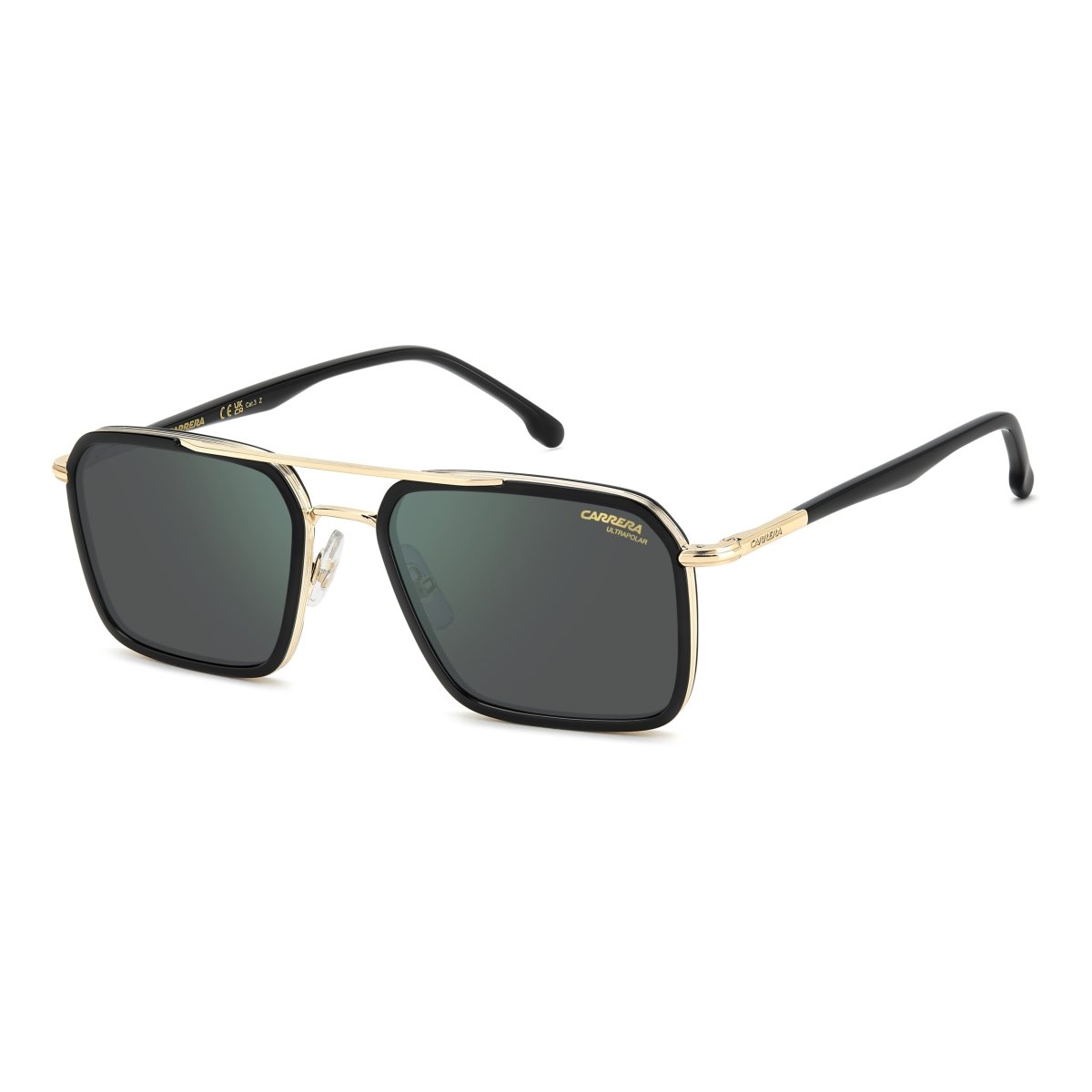 Oculos Solar Carrera 362/s 2m2 55 Dourado Brilho Lente Cinza Polarizada