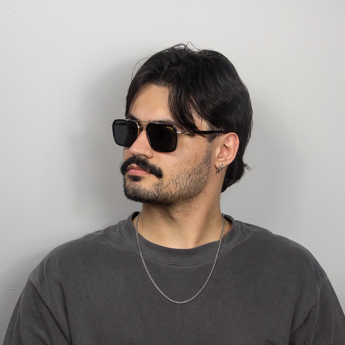 Oculos Solar Carrera 362/s 2m2 55 Dourado Brilho Lente Cinza Polarizada Preto/Dourado 5