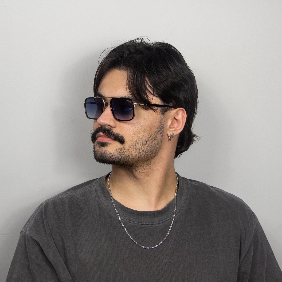 Oculos Solar Carrera 362/s Oit 55 Dourado Brilho Lente Azul Degrade Preto/Dourado 5