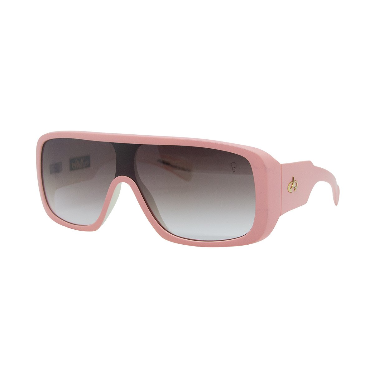 Oculos Solar Evoke Amplifier Ice04 Rosa Brilho Lente Marrom Degrade