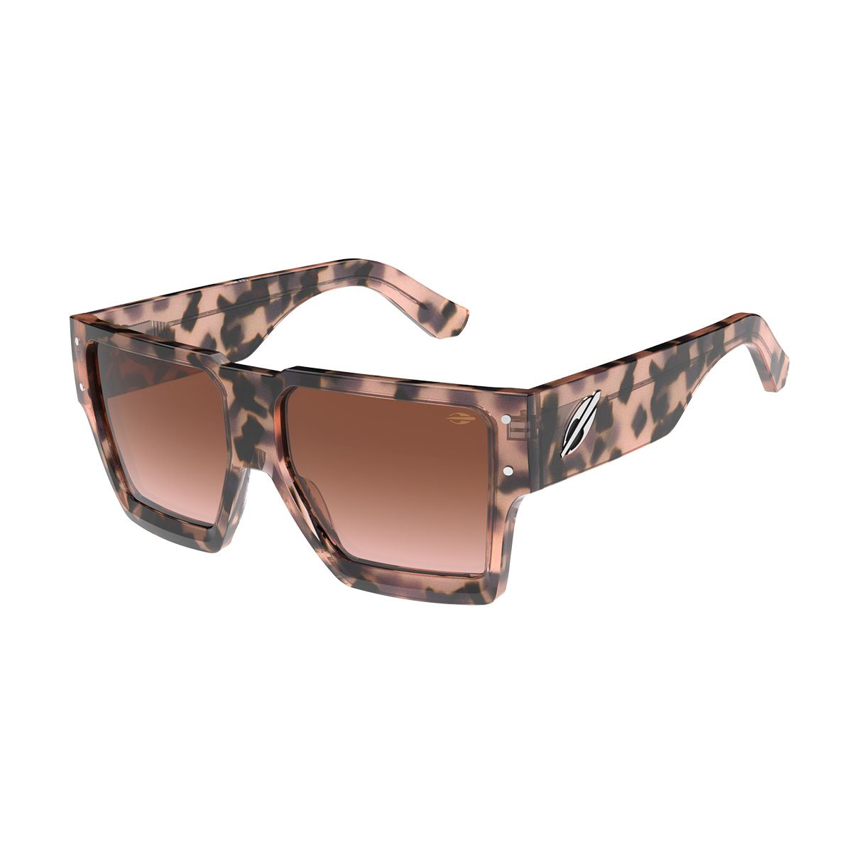 Oculos Solar Mormaii M0198fh4a6 Rosa Translucido Demi Lente Marrom Degrade cat1