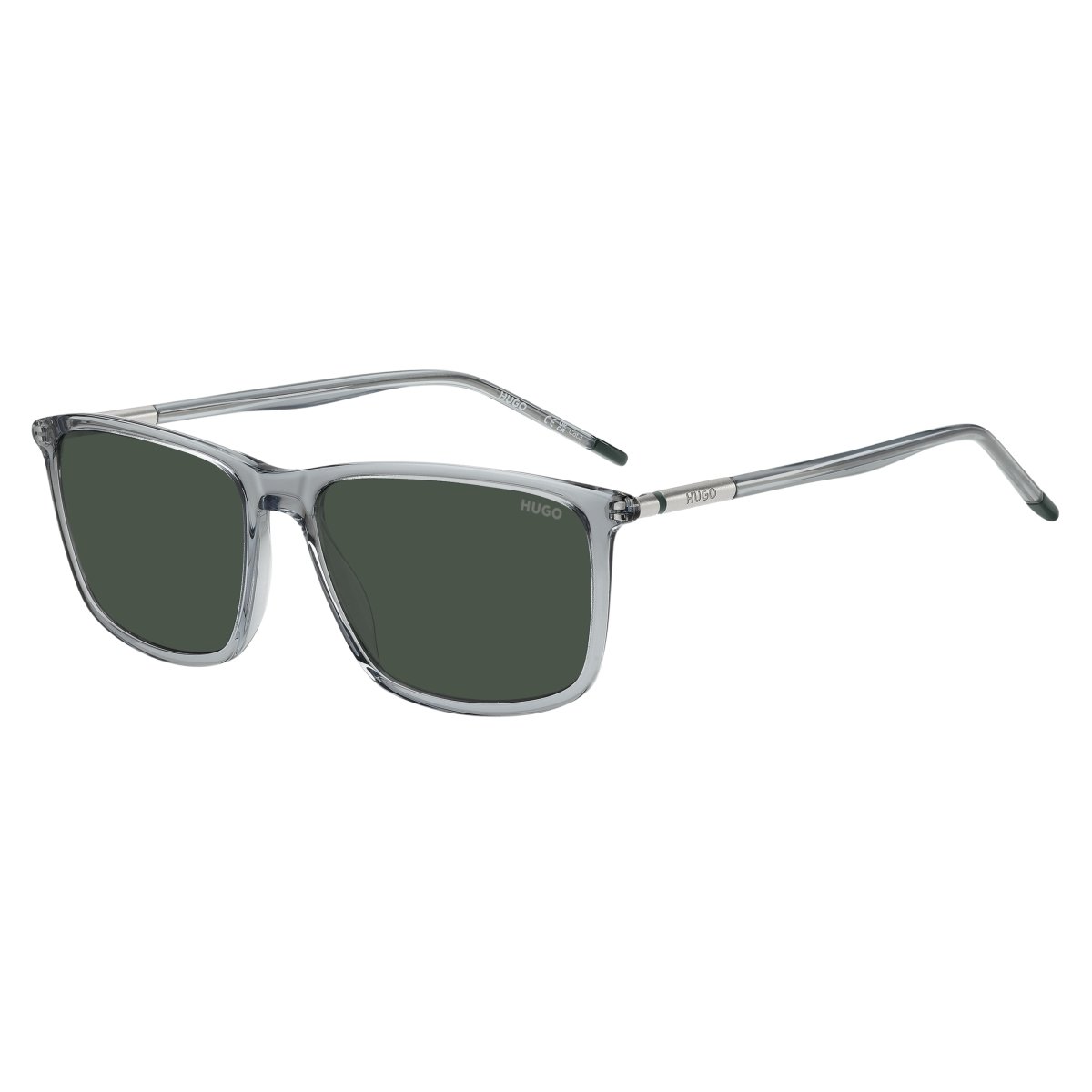 Oculos Solar Hugo Hg1374/s Kb7 57 Cinza Translucido Lente Verde
