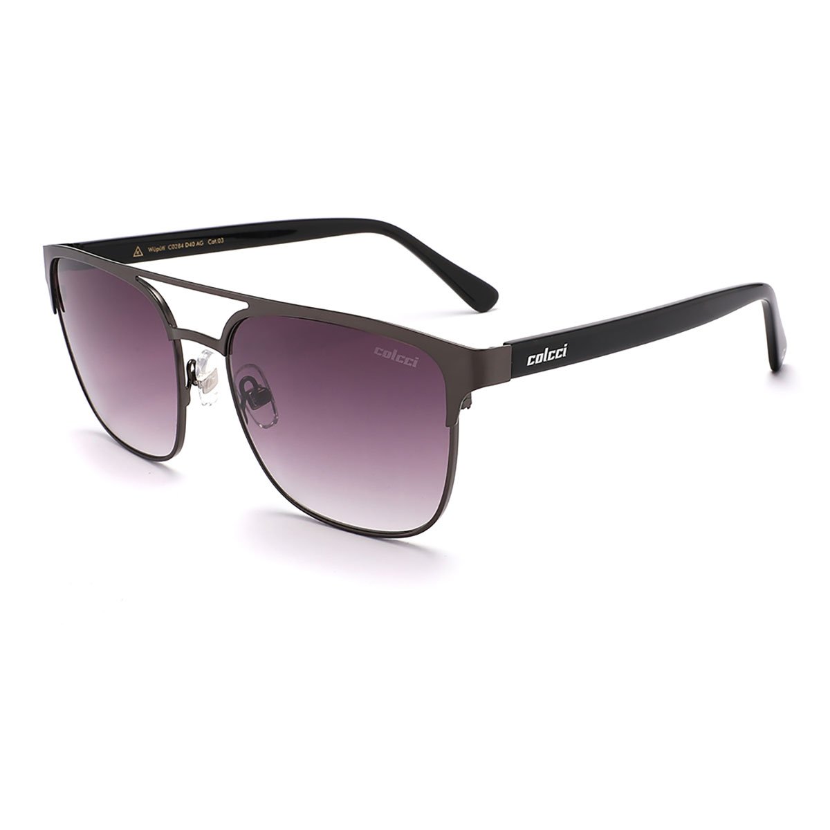 Oculos Solar Colcci Wuputi C0284d40ag Grafite Brilho Lente Cinza Degrade cat1