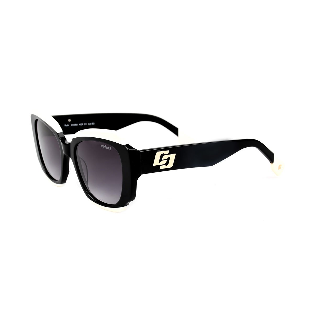 Oculos Solar Colcci Rubi C0288agx33 Preto Brilho Lente Cinza Degrade cat1