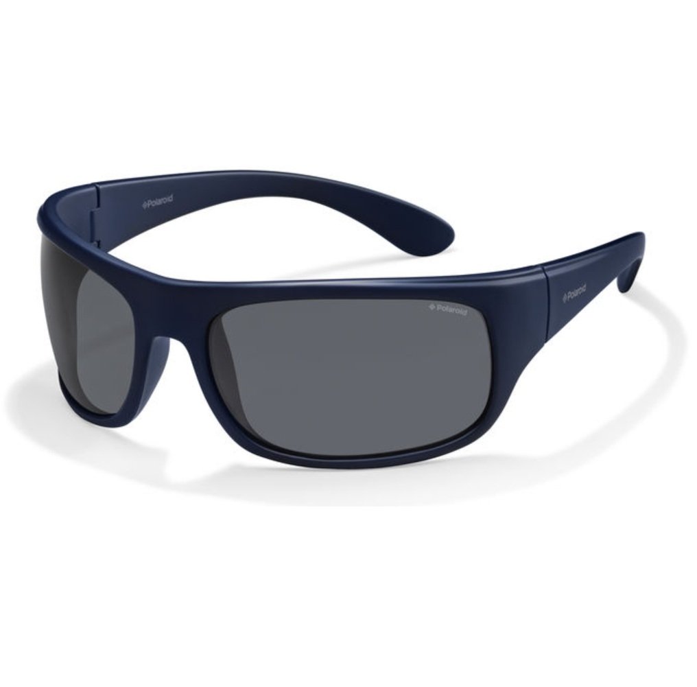 Oculos Solar Polaroid 07886f Szay2 66 Azul Fosco Lente Cinza Polarizada