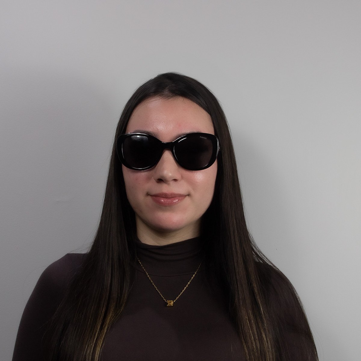 Oculos Solar Polaroid Pld4154/s/x 807 55 Preto Brilho Lente Cinza Polarizada Preto 5