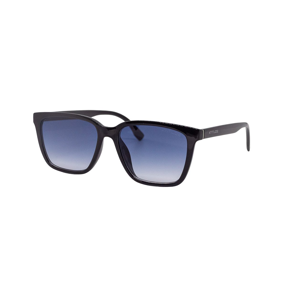 Oculos Solar Atitude At8070 A02 Preto Brilho Lente Azul Degrade