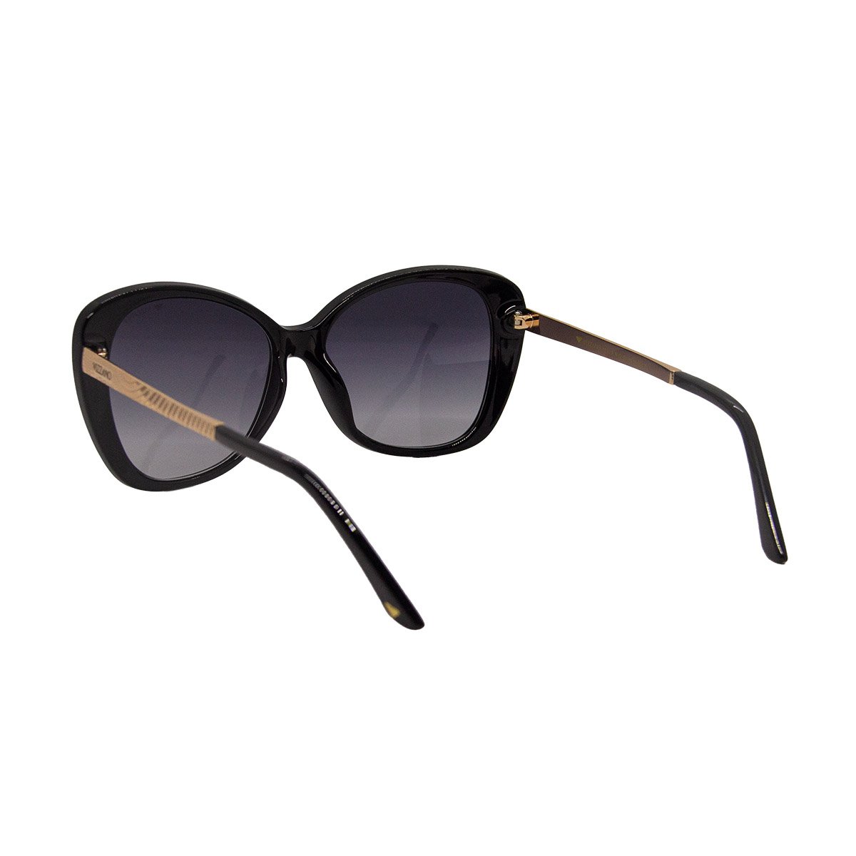 Oculos Solar Milano Vizzano Ouro 17/s Av234 Preto Brilho Lente Cinza Degrade Preto 4