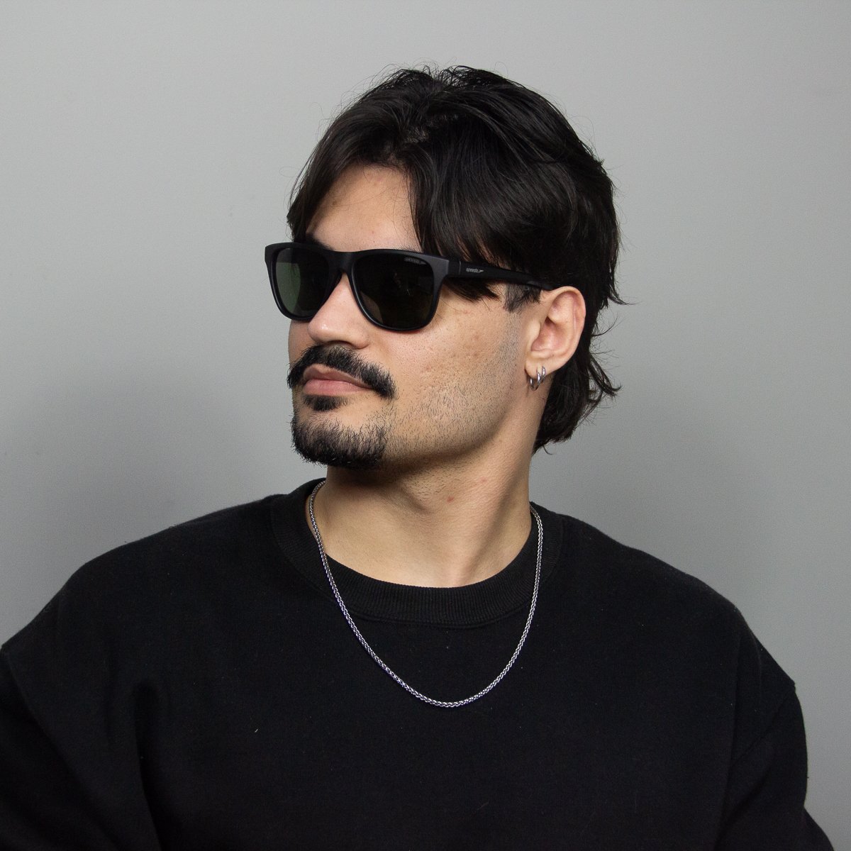 Oculos Solar Speedo Mega 1 A01 Preto Fosco Lente Verde Polarizada Preto 5