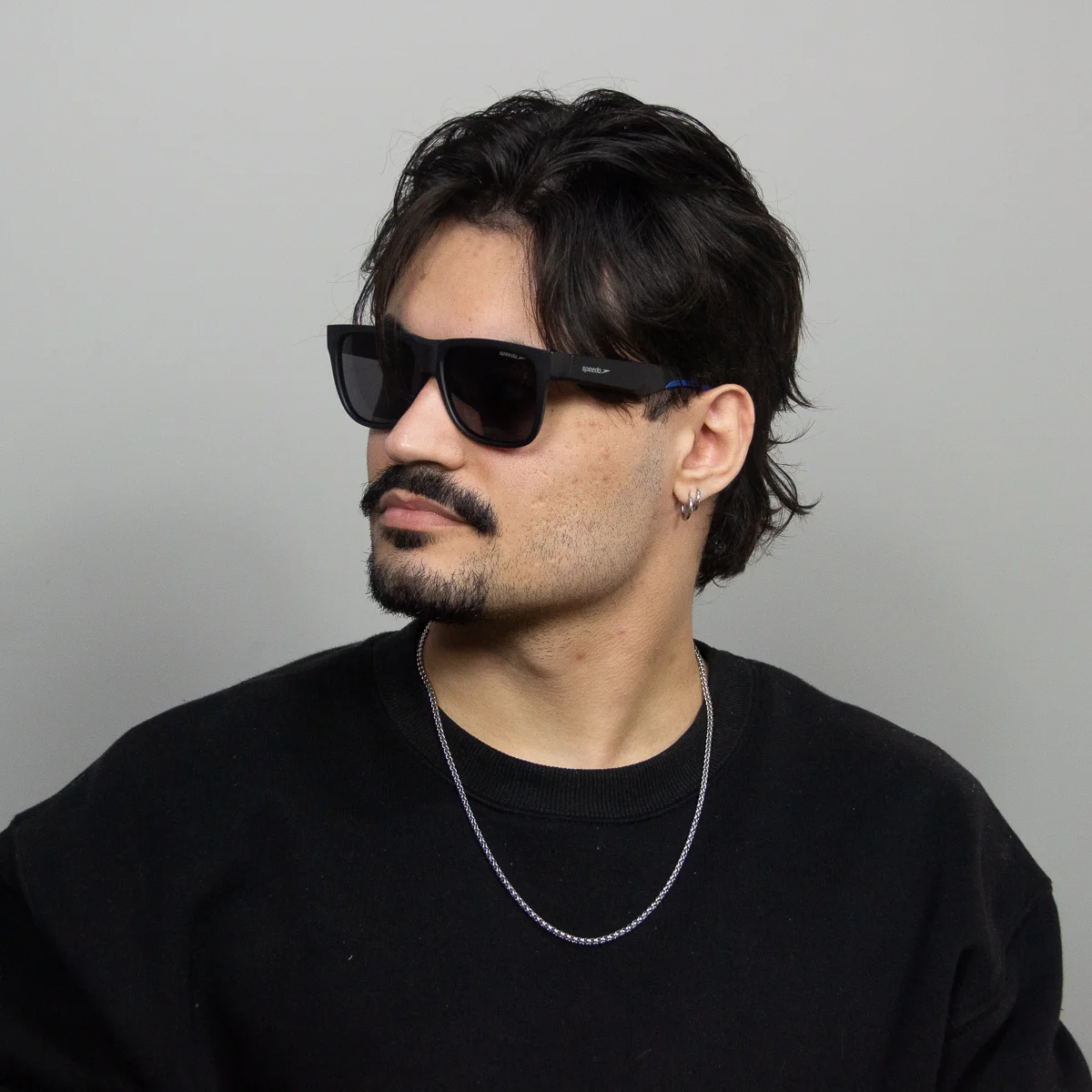 Oculos Solar Speedo Freeride 17 A11 Preto Fosco Lente Cinza Polarizada Preto 5