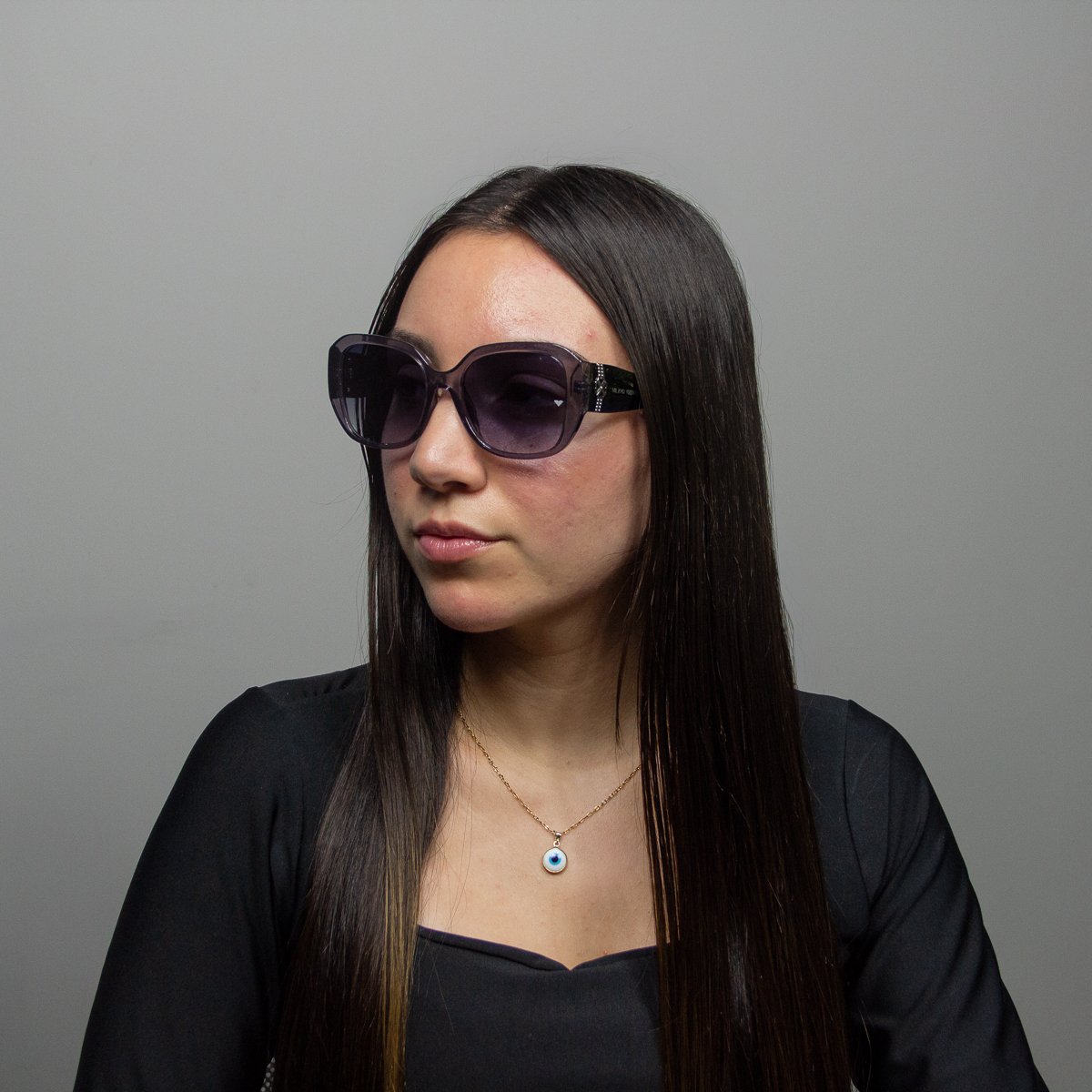 Oculos Solar Milano Vizzano Ouro 228/sl C300 Cinza Translucido Lente Cinza Degrade Cinza 6