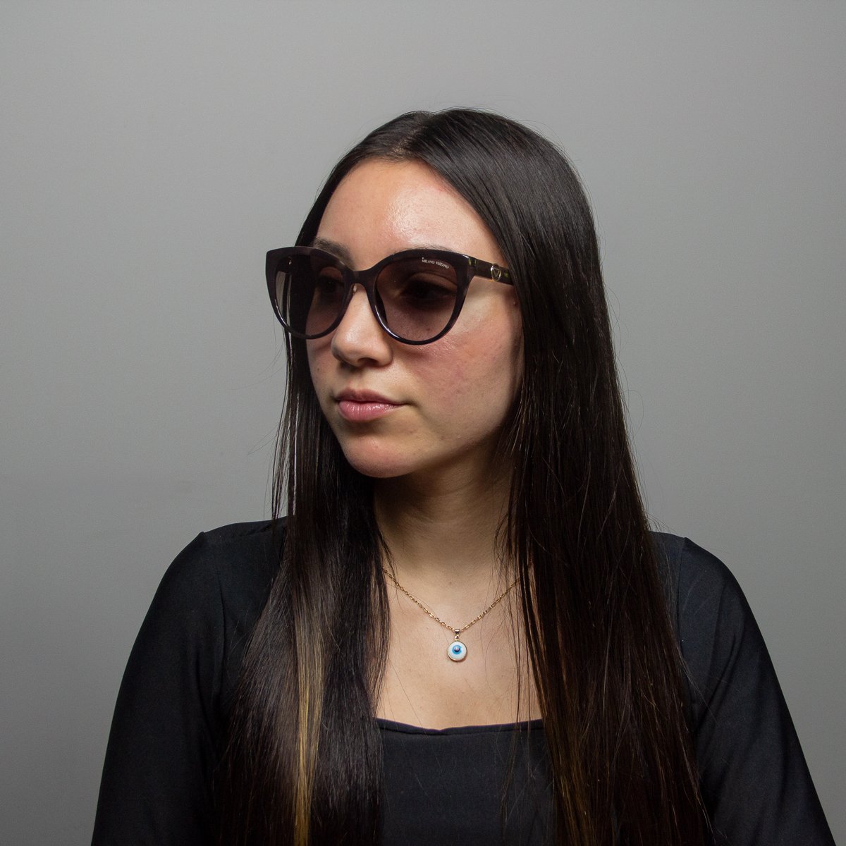 Oculos Solar Milano Vizzano Ouro 230/sl C300 Marrom Brilho Demi Lente Marrom Degrade Marrom 6