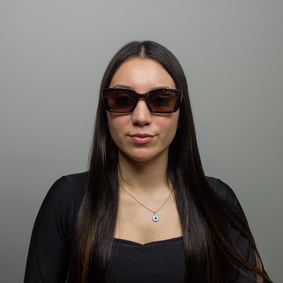 Oculos Solar Milano Vizzano Ouro 229/sl C200 Marrom Brilho Demi Lente Marrom Degrade Marrom 6