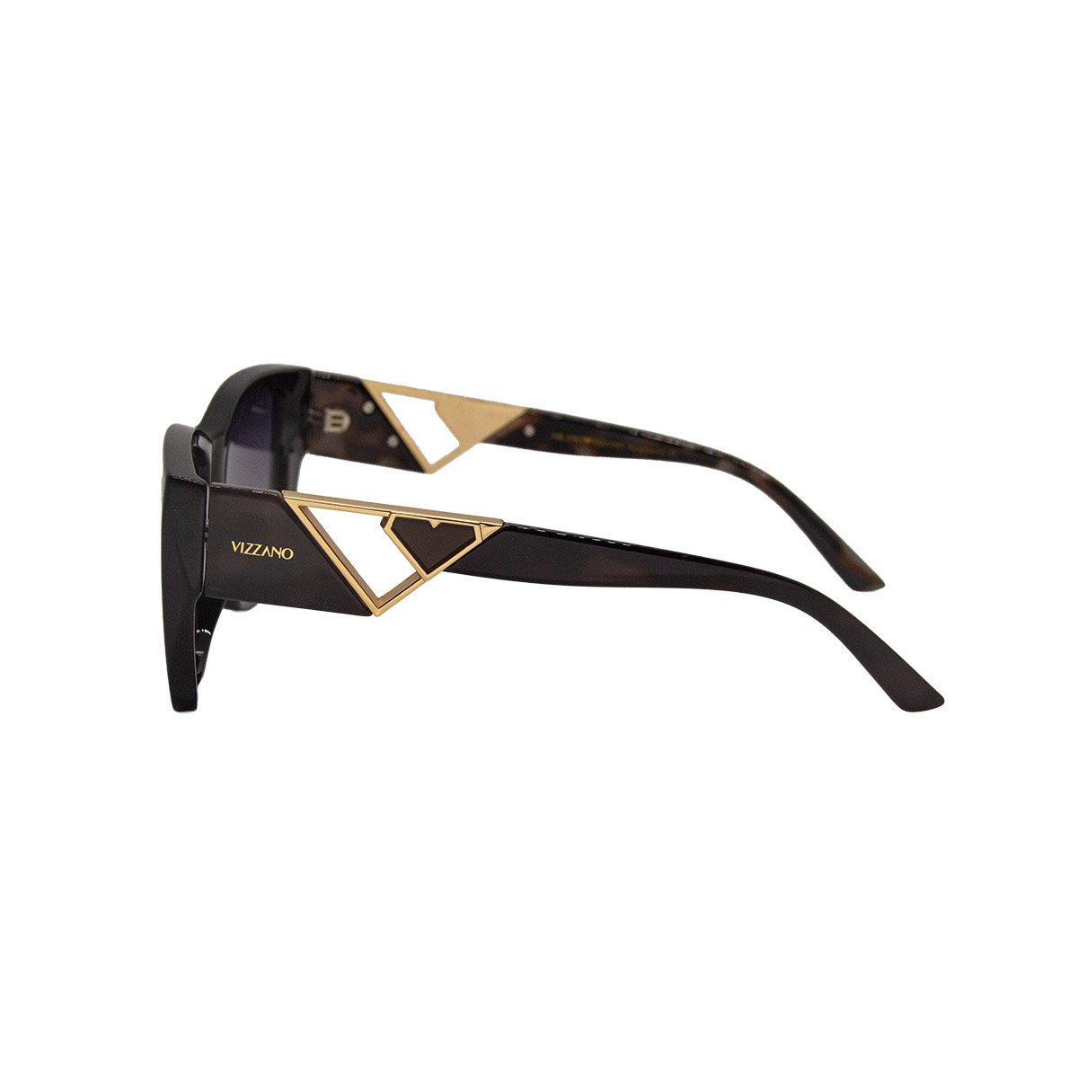 Oculos Solar Milano Vizzano Ouro 215/sl C200 Preto Brilho Lente Cinza Degrade Preto 3