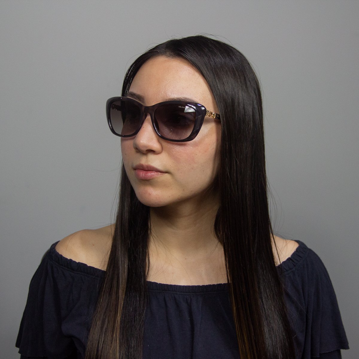 Oculos Solar Milano Vizzano Ouro 213/sl C100 Marrom Brilho Demi Lente Marrom Degrade Marrom 5