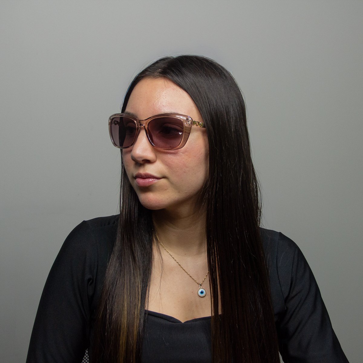 Oculos Solar Milano Vizzano Ouro 213/sl C200 Rosa Translucido Lente Rosa Degrade Bege 5