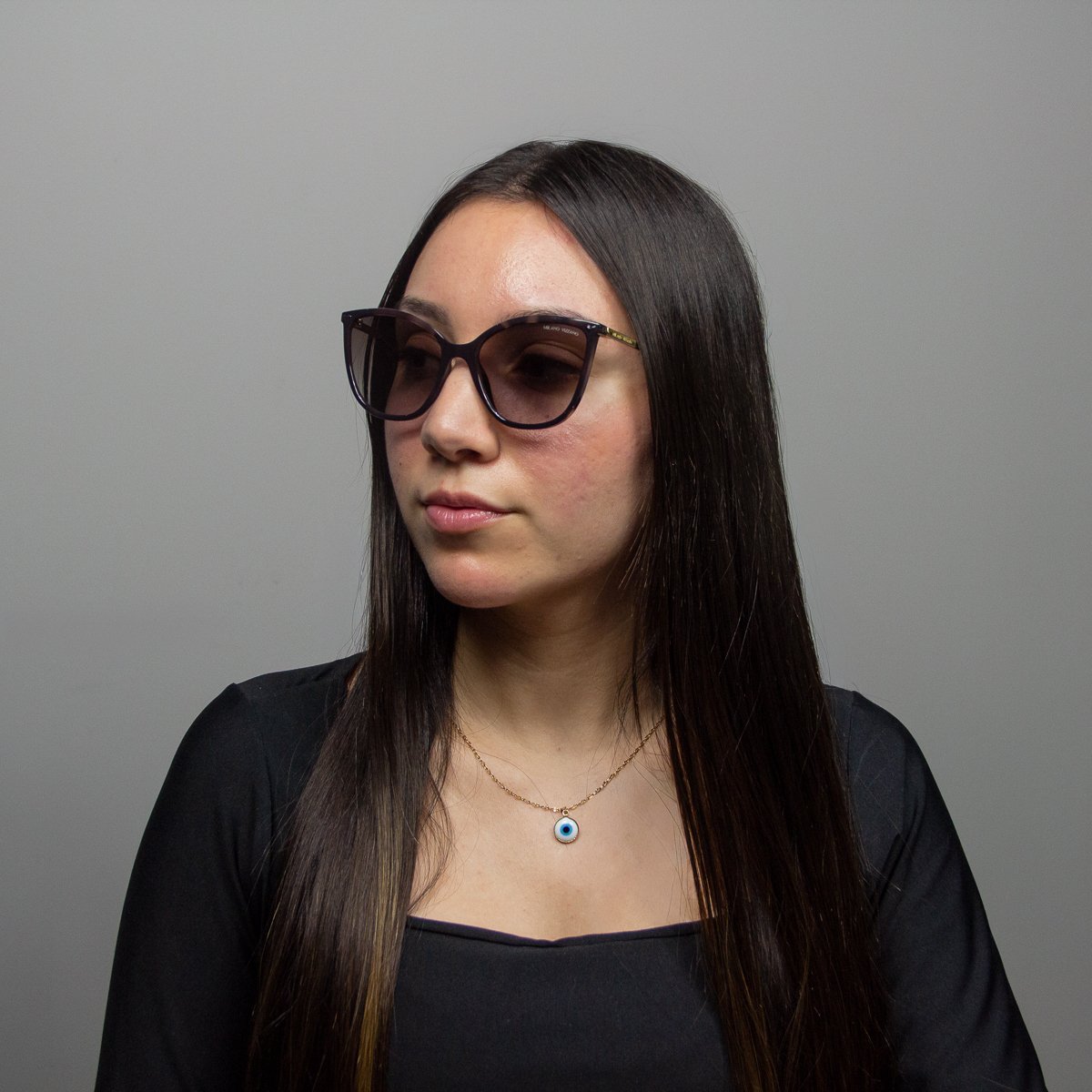 Oculos Solar Milano Vizzano Ouro 236/sl C200 Marrom Brilho Demi Lente Marrom Degrade Marrom 6