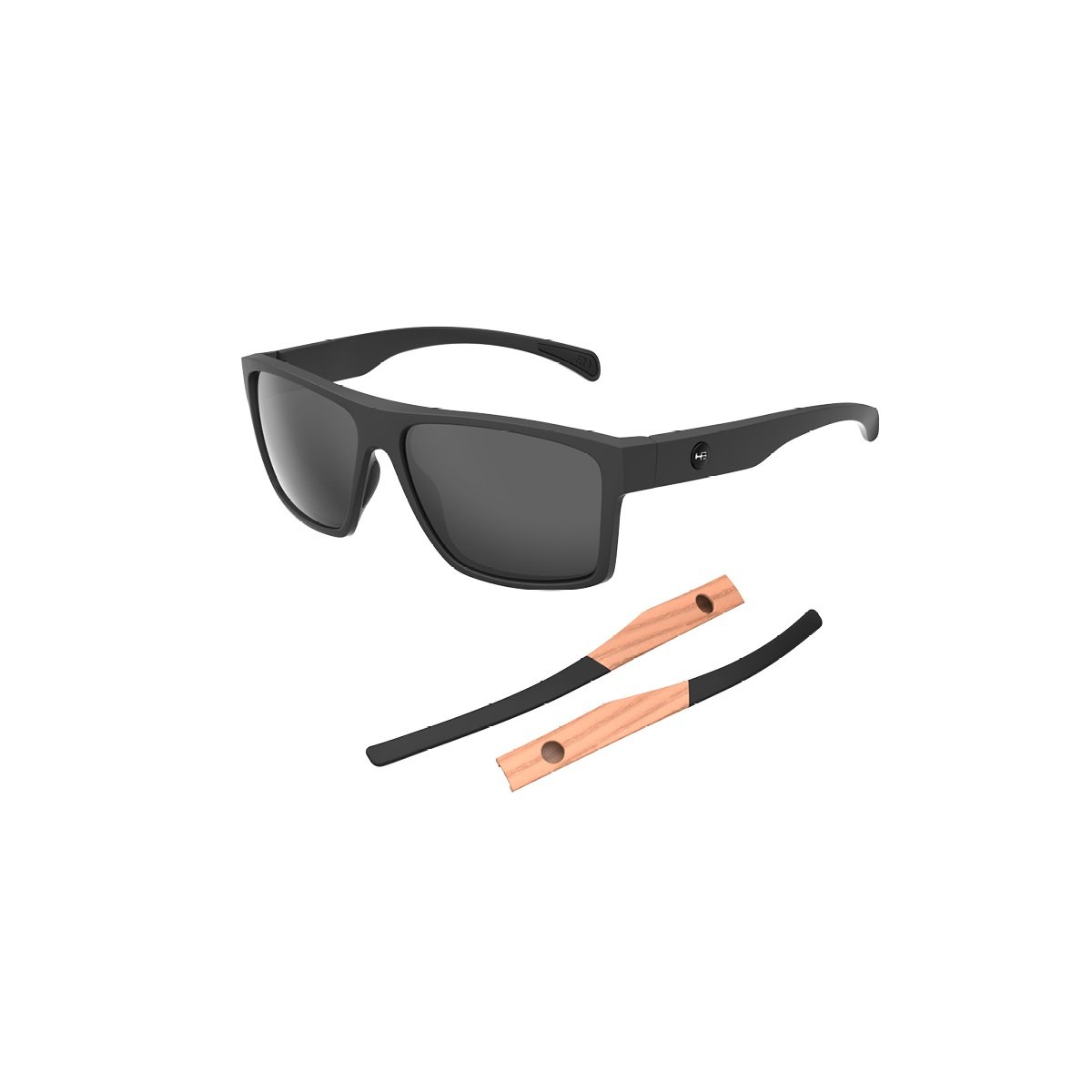 Oculos Solar Hb Happy 10105570812032 Preto Fosco Lente Cinza Polarizada Preto 2