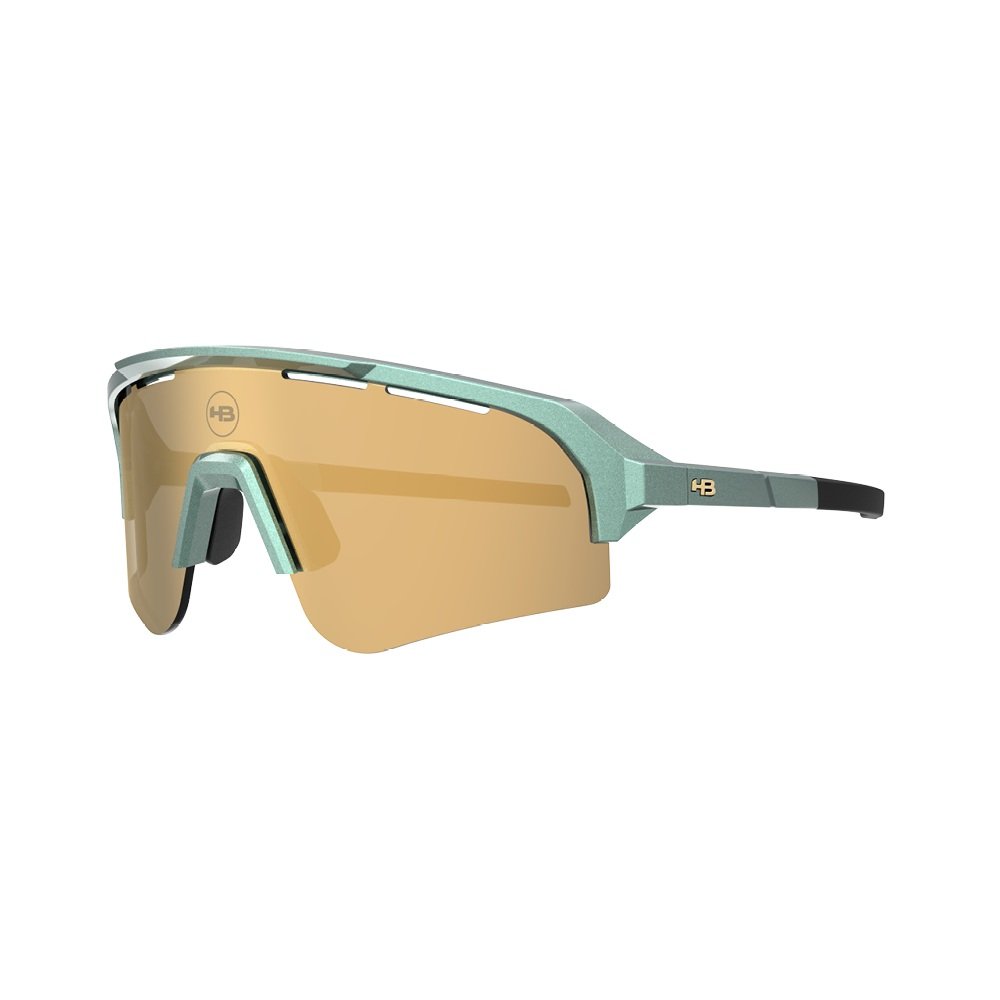 Oculos Solar Hb Edge S 10105630752026 Verde Fosco Lente Dourado Espelhada
