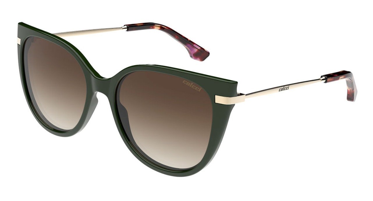 Oculos Solar Colcci Giulia C0203kf234 Verde Brilho Lente Marrom Degrade