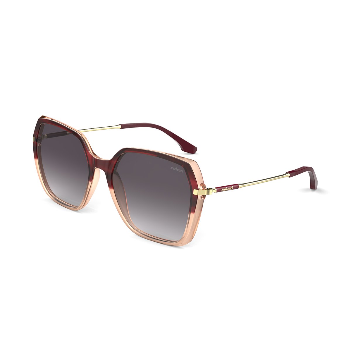 Oculos Solar Colcci Stela C0167fg233 Bordo Translucido Degrade Lente Cinza Degrade cat1