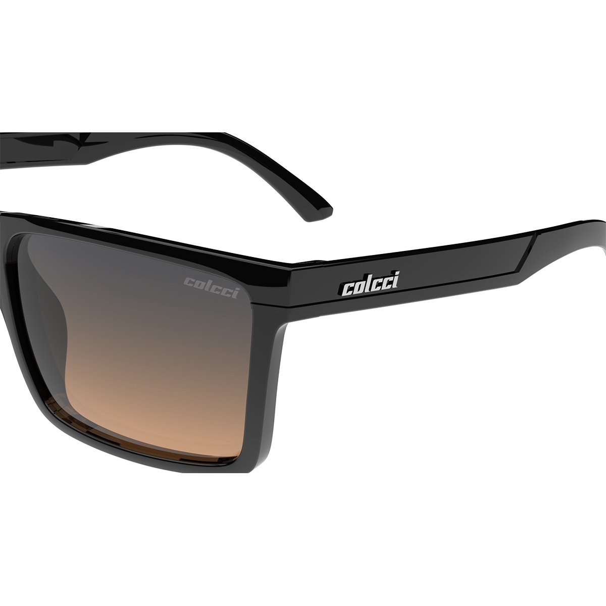 Oculos Solar Colcci Adam C0155a0221 Preto Brilho Lente Azul Degrade cat1 Preto 3