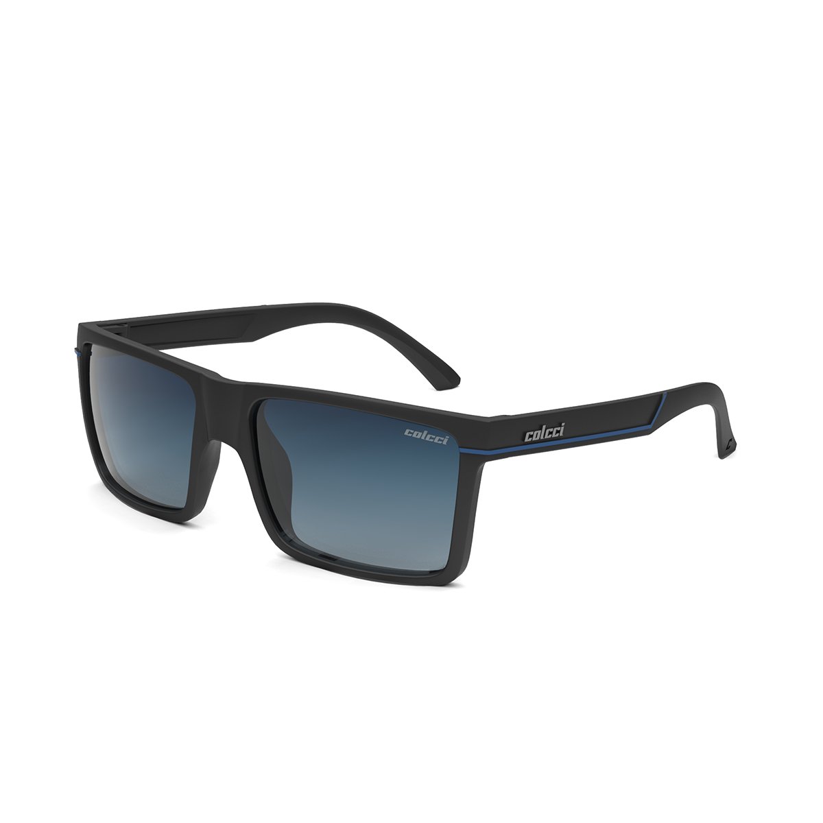 Oculos Solar Colcci Adam C0155afz86 Preto Fosco Lente Azul Degrade cat1