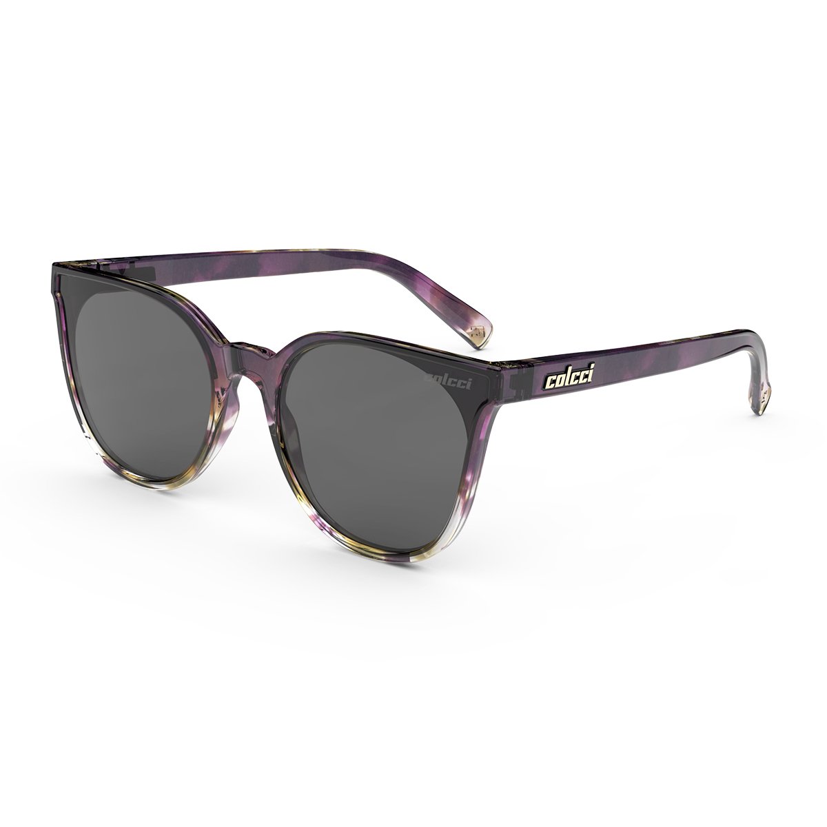 Oculos Solar Infantil Colcci Cora Fun C0206fg701 Violeta Brilho Demi Lente Cinza cat1