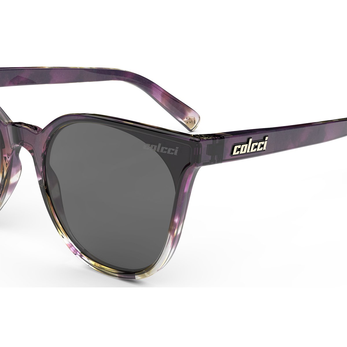 Oculos Solar Infantil Colcci Cora Fun C0206fg701 Violeta Brilho Demi Lente Cinza cat1 Roxo 3